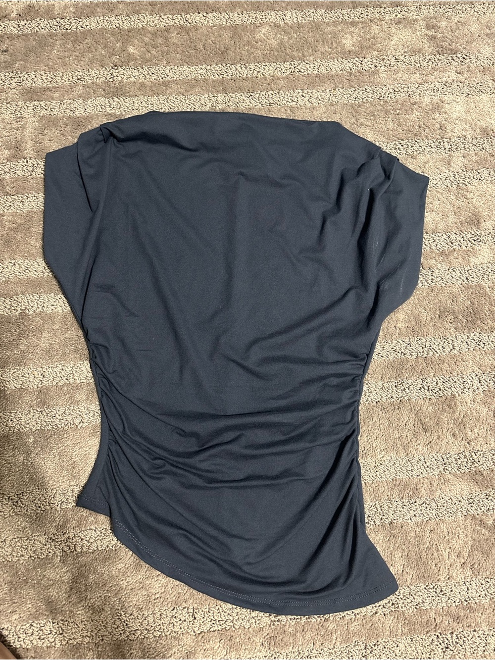 H&M Dark Grey Short Sleeve Asymmetric Top